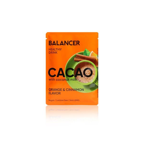 Какао Balancer на кокосовому молоці зі смаком «Апельсин та кориця», 5 шт. 01227 фото