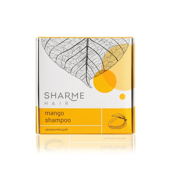Натуральний твердий шампунь Sharme Hair Mango з олією манго, зволожуючий, 50 г 02784 фото