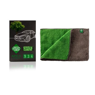 Авторушник для сухого прибирання Green Fiber AUTO A5, сіро-зелене 08072 фото